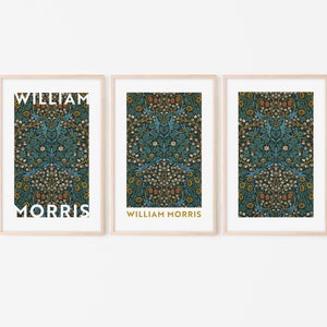 William Morris 3-Wege-Druck Tulpenmuster | Druckbare Wandkunst | Sofortiger digitaler Download | Kunstgalerie Wohnzimmer Dekor