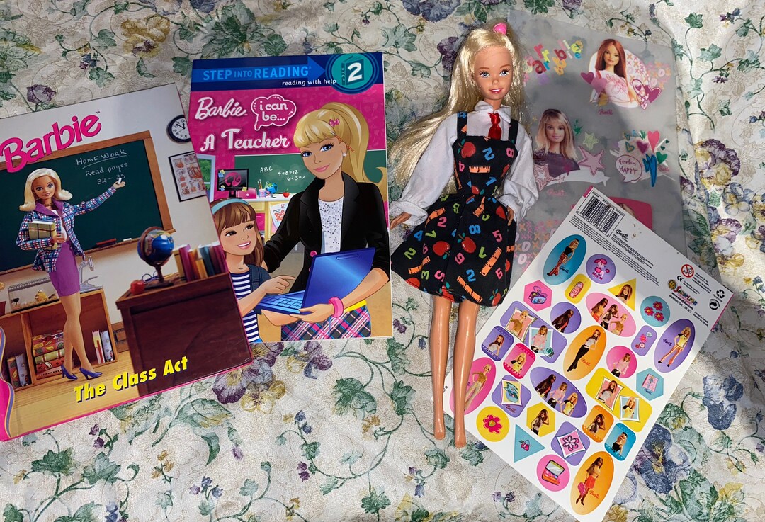 Barbie Teacher Doll Book Bundle 90s Barbie's 90s Kids 80s Kids