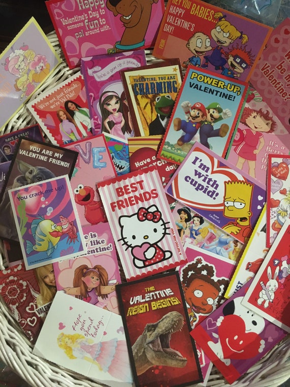 Valentine Cards Mystery 10 Pack Bundle or YOU CAN PICK Theme 80s 90s Y2K  Retro Cartoon Characters Classic Movies Childhood Nostalgia -  Denmark