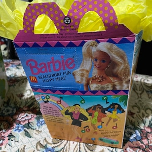 Juguetes vintage de la Cajita Feliz de McDonald's, caja sorpresa, estilo retro