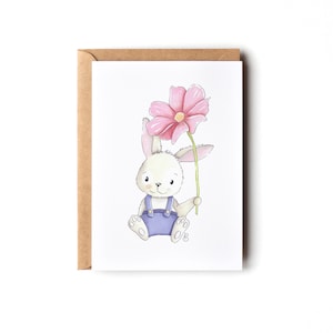 Carte postale Petit Lapin, Carte d'anniversaire, Carte de naissance, Carte de baptême, Papeterie, Idée cadeau