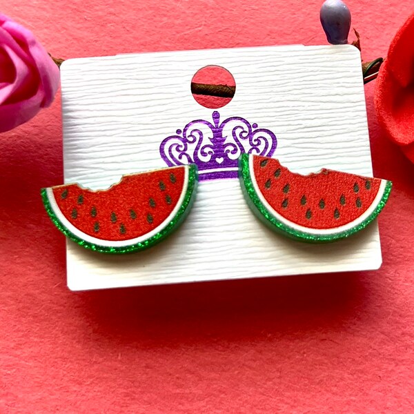 Watermelon Earrings Etsy
