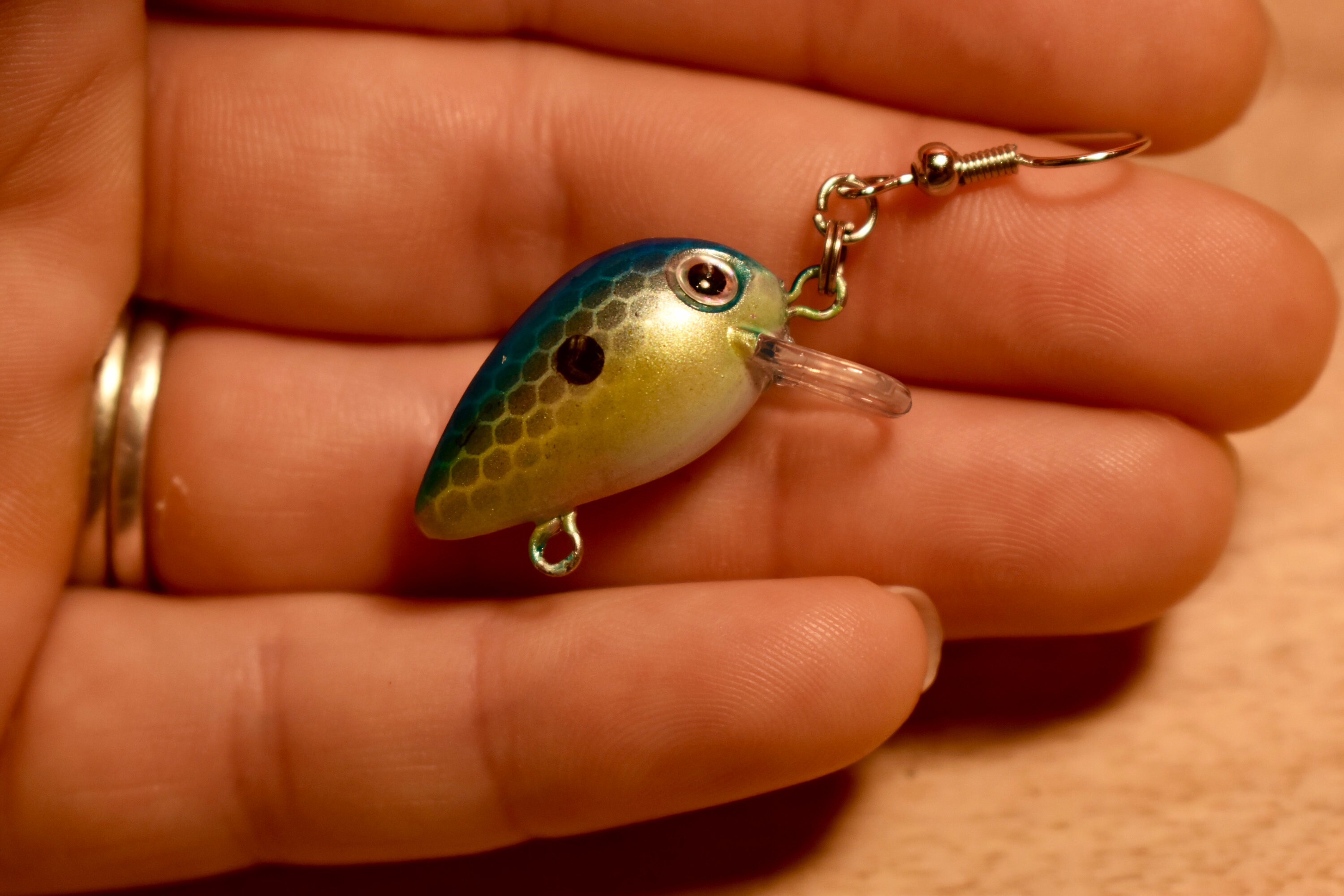 Metal Fishing Line Earrings