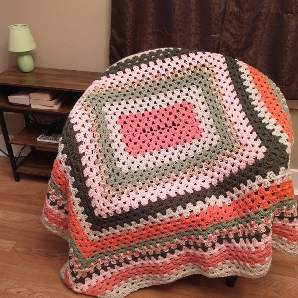 Crochet Throw Afghan Etsy