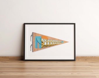 washington heights art, pennant, New York City Pennant, Uptown NYC, in the heights, GWB