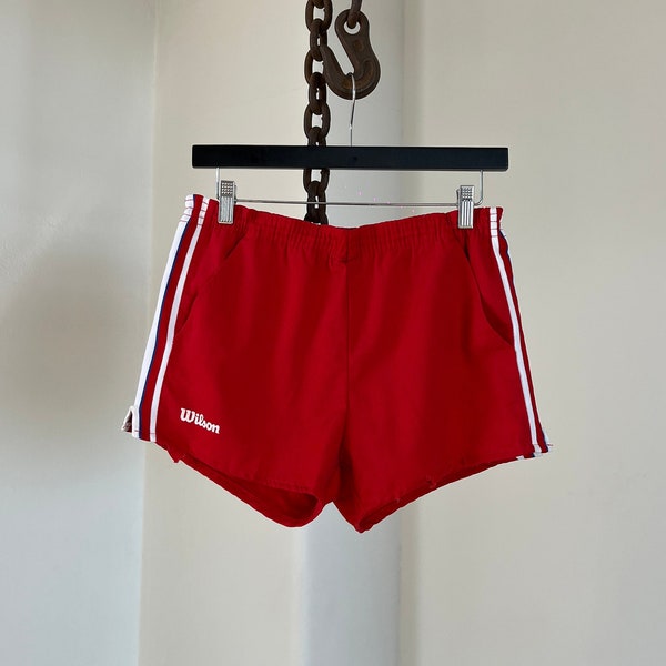 Wilson Athletic Tennis Red Micro Shorts / size S