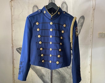 Royal Blue High School ROTC Military Jacket