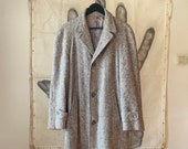 50s Vintage Gray Wool Mackintosh
