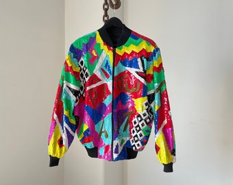 Embroidery All Over Teddy Jacket "ART" / Stage piece!