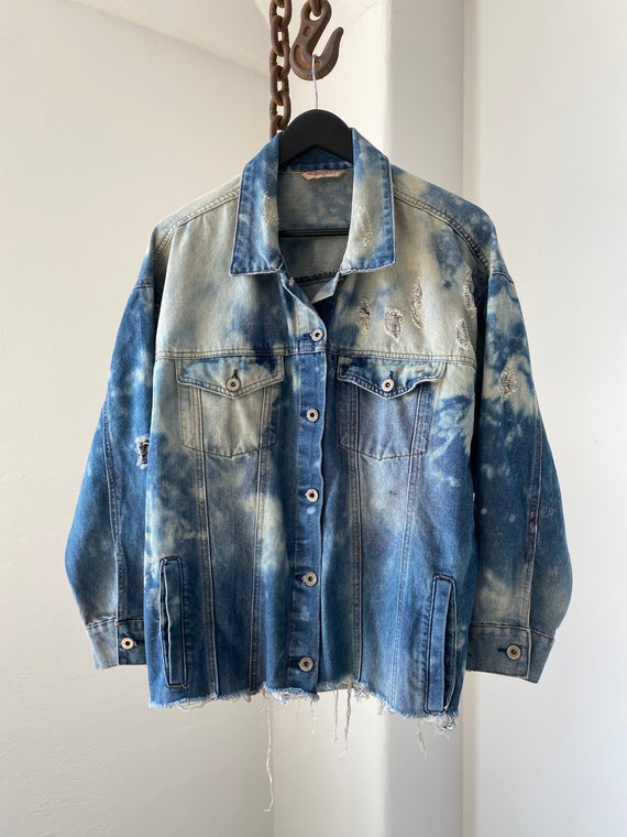 Highway XL Cut Out Bleach and Distressed Blue Den… - image 2