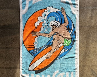 70s Aloha Hawai Surfer Beach Towel