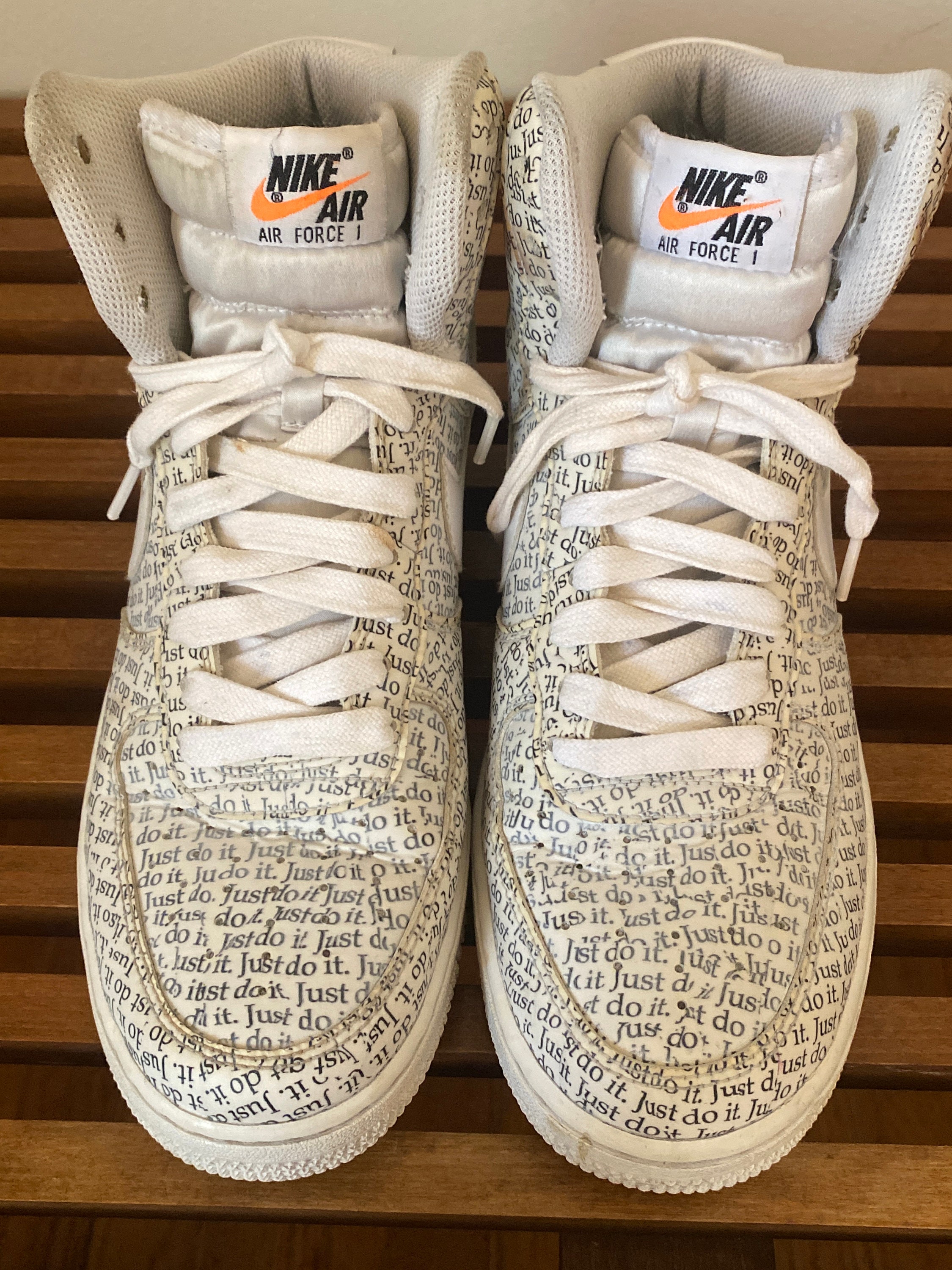 Nike Air Force 1 just DO It All Over Pattern Etsy