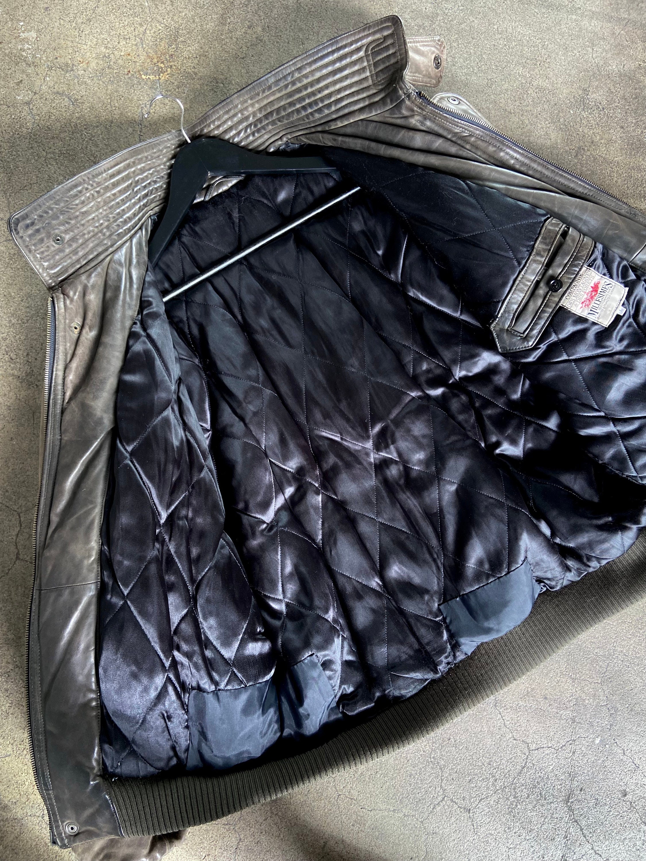 80's France/マリテフランソワジルボー/レザーボンバーブルゾン