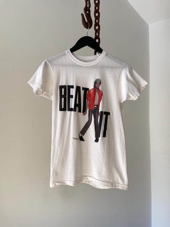 Vintage 1984 Michael Jackson Beat It T-shirt - Graphic Tee Size