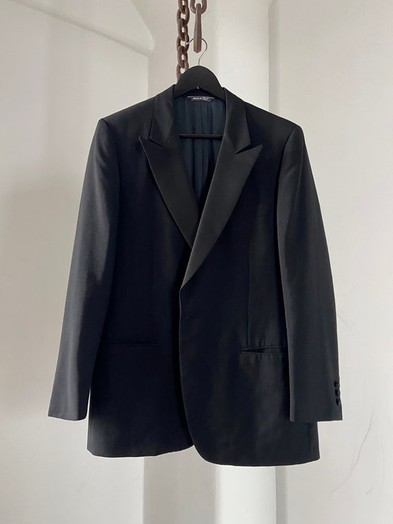 Lanvin Paris Designer Black Wool Mohair Peak Lape… - image 5