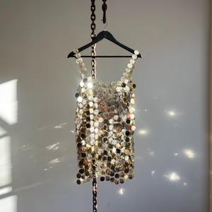 Paco Rabanne Dress Gold - Etsy Paco Rabanne Dress Gold - Etsy