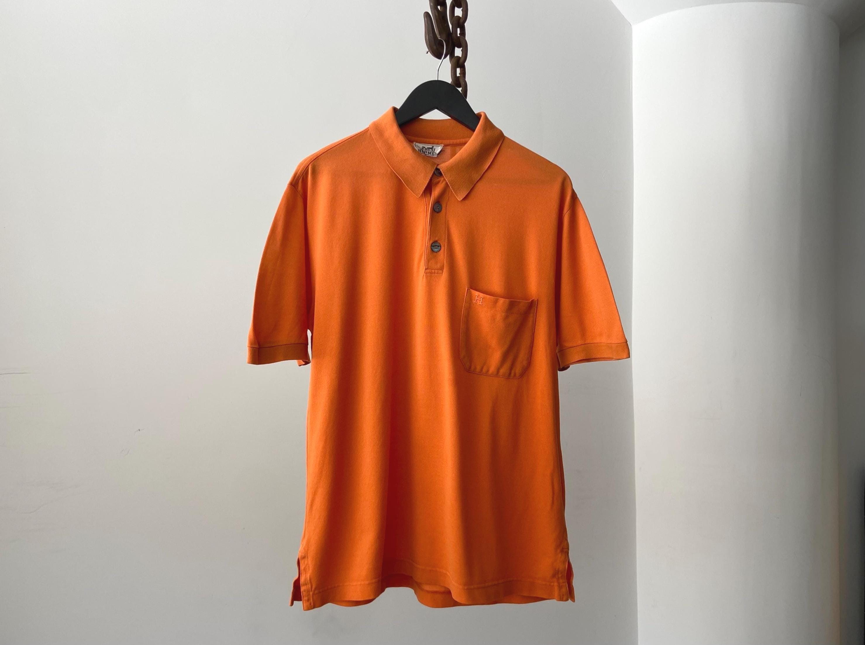 HERMES ポロシャツ　polo shirts 70s 80s 90s Hermes Women's XL 1990s Rythmes Gold Navy Nautical Vintage