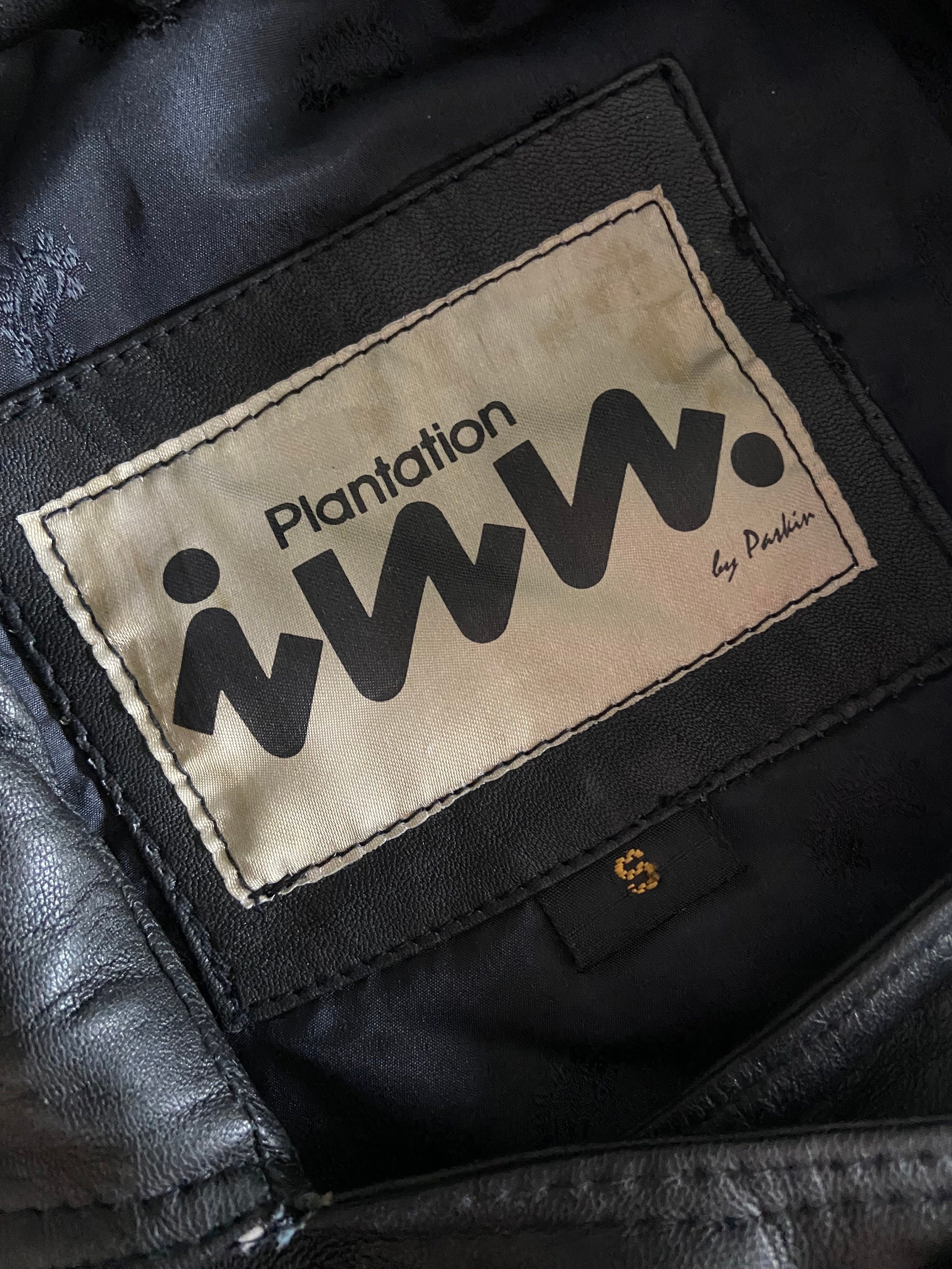 Vintage 80s Plantation Issey Myake inn by Paskin Black Leather 