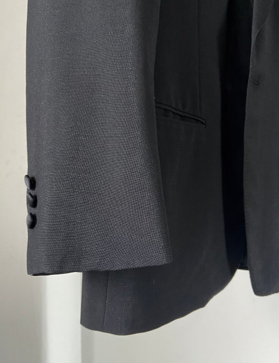 Lanvin Paris Designer Black Wool Mohair Peak Lape… - image 3