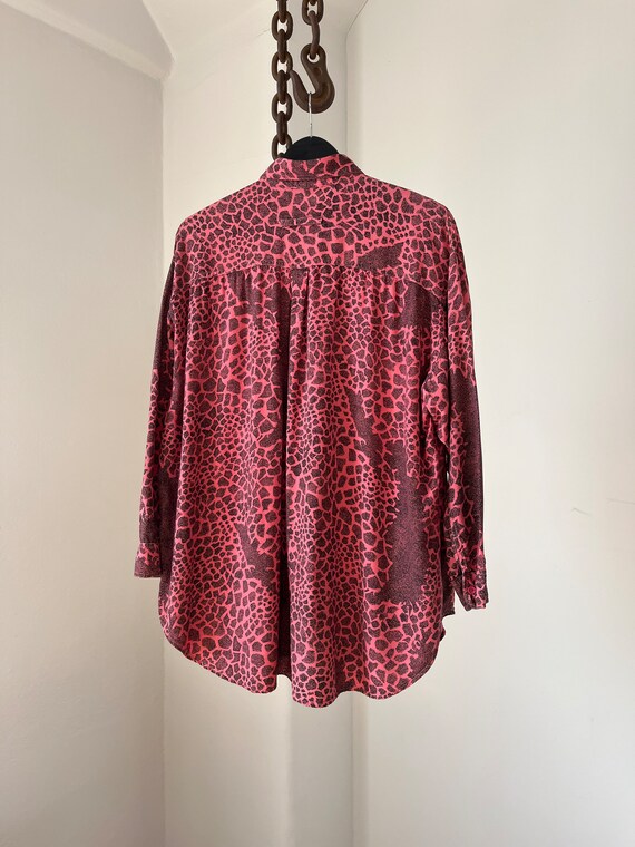 Leopard Snake Graphic all over printed Button dow… - image 7