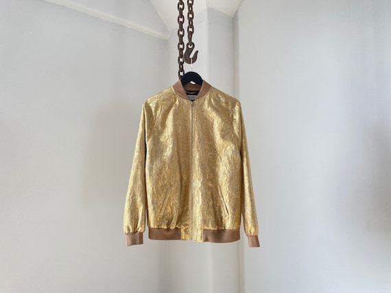 Yves Saint Laurent Gold Lamé Teddy Jacket / Uniqu… - image 1