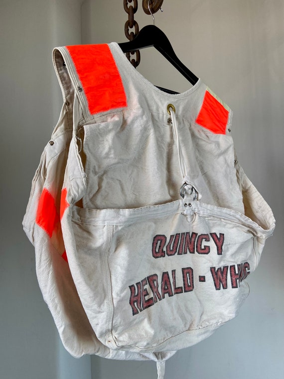 Vintage Canvas Quincy Herald-Whig Paper Boy Newsp… - image 9