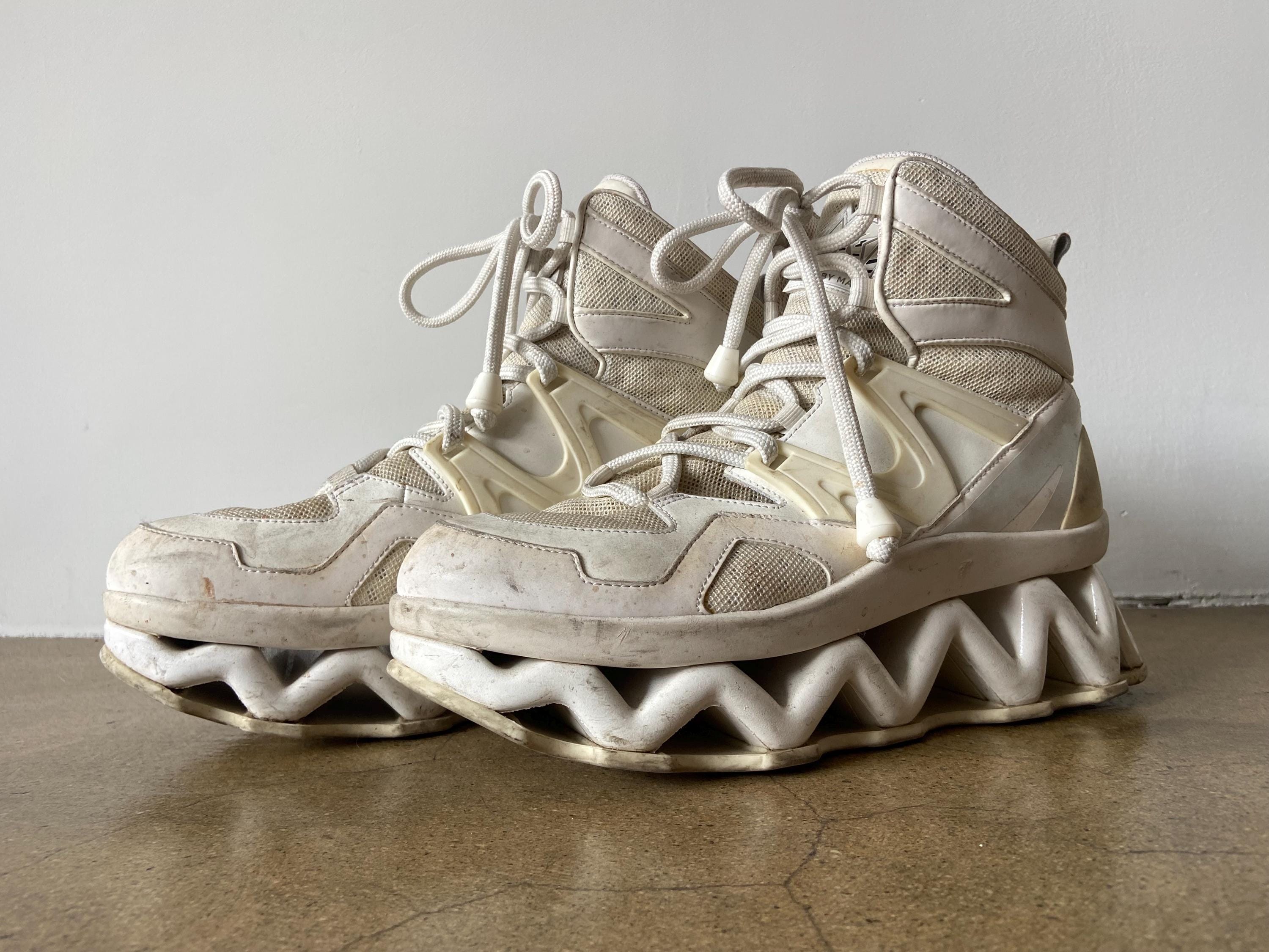 Marc by Marc Jacobs ハイトップウェッジスニーカー Marc by Marc Jacobs Leather Hi-top Platform Sneakers - Zig Zag