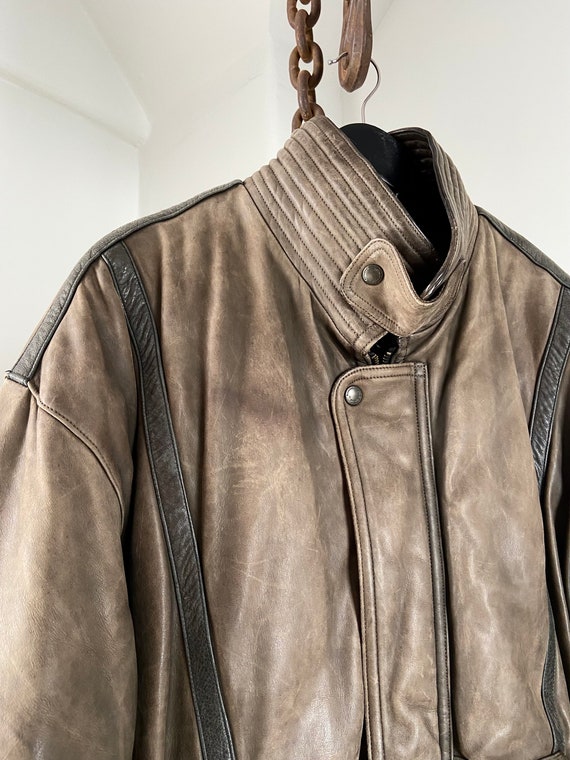 Vintage Marithé & François Girbaud Leather Bomber Jacket - Made in