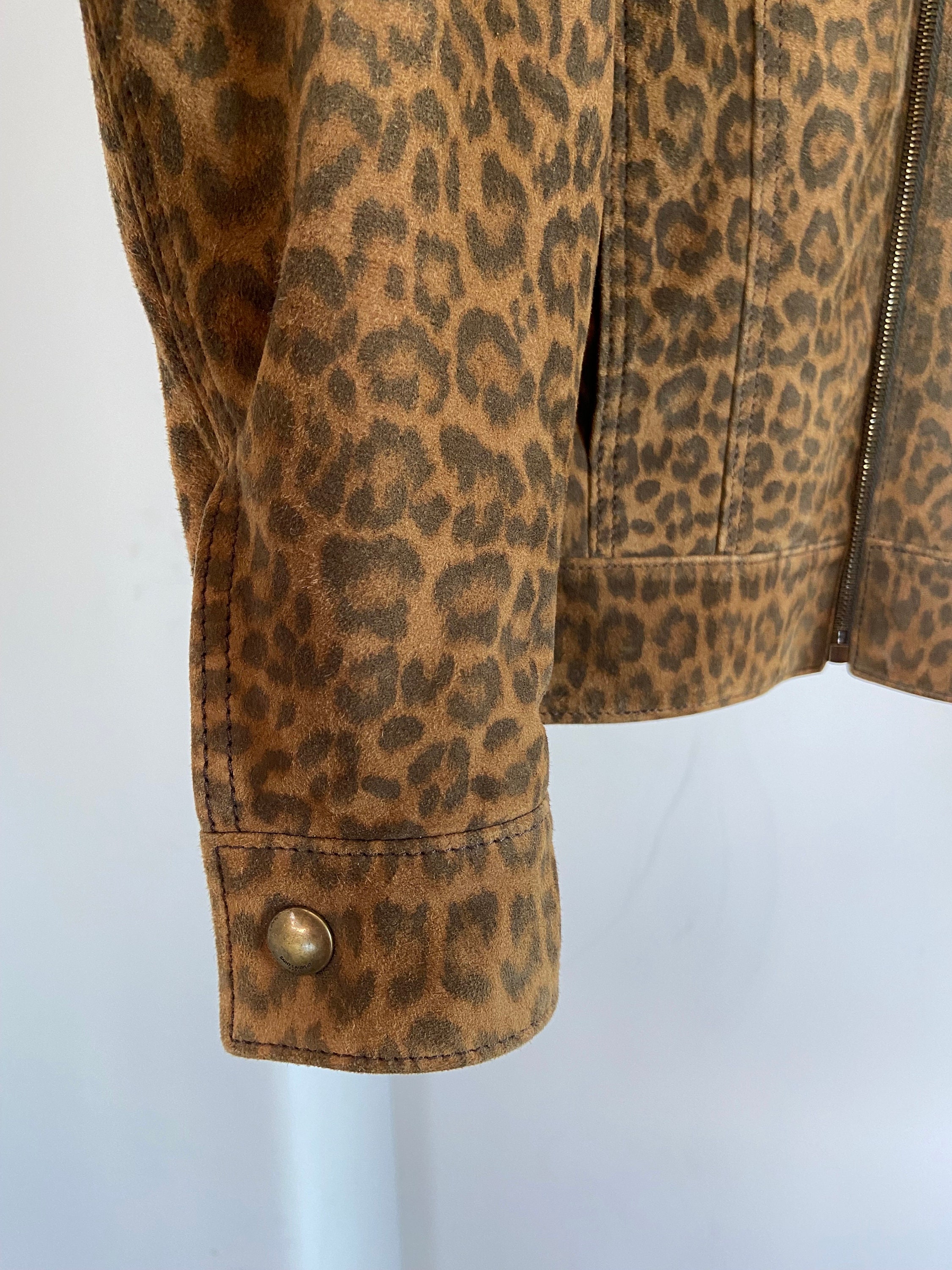 YSL Saint Laurent Paris Suede Leather Trucker Western