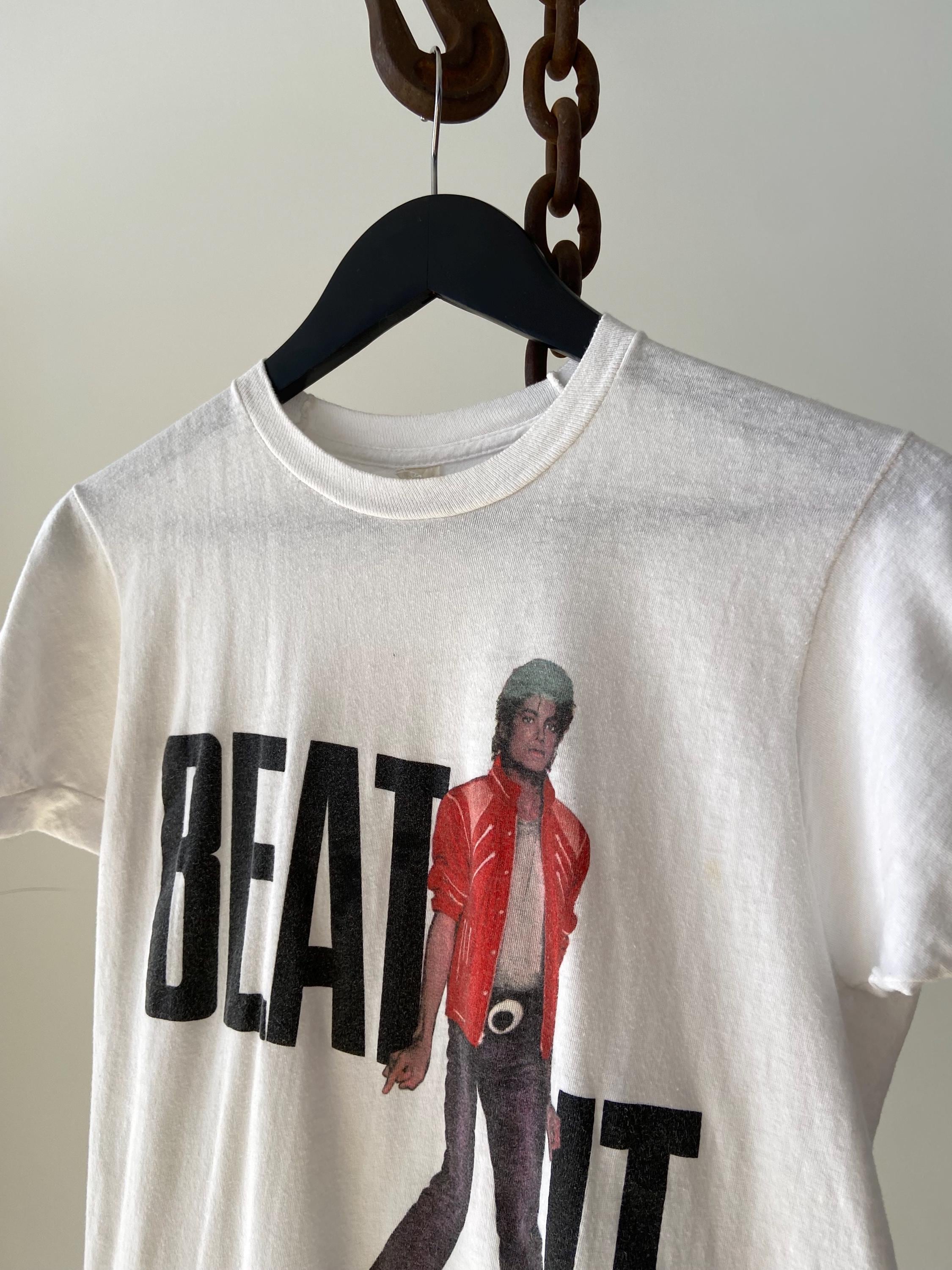 Vintage 1984 Michael Jackson Beat It T-shirt - Graphic Tee Size