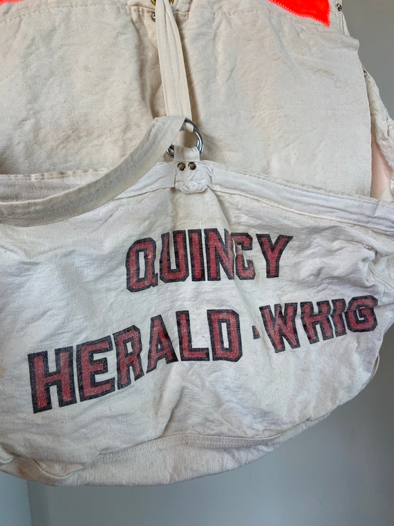 Vintage Canvas Quincy Herald-Whig Paper Boy Newsp… - image 4