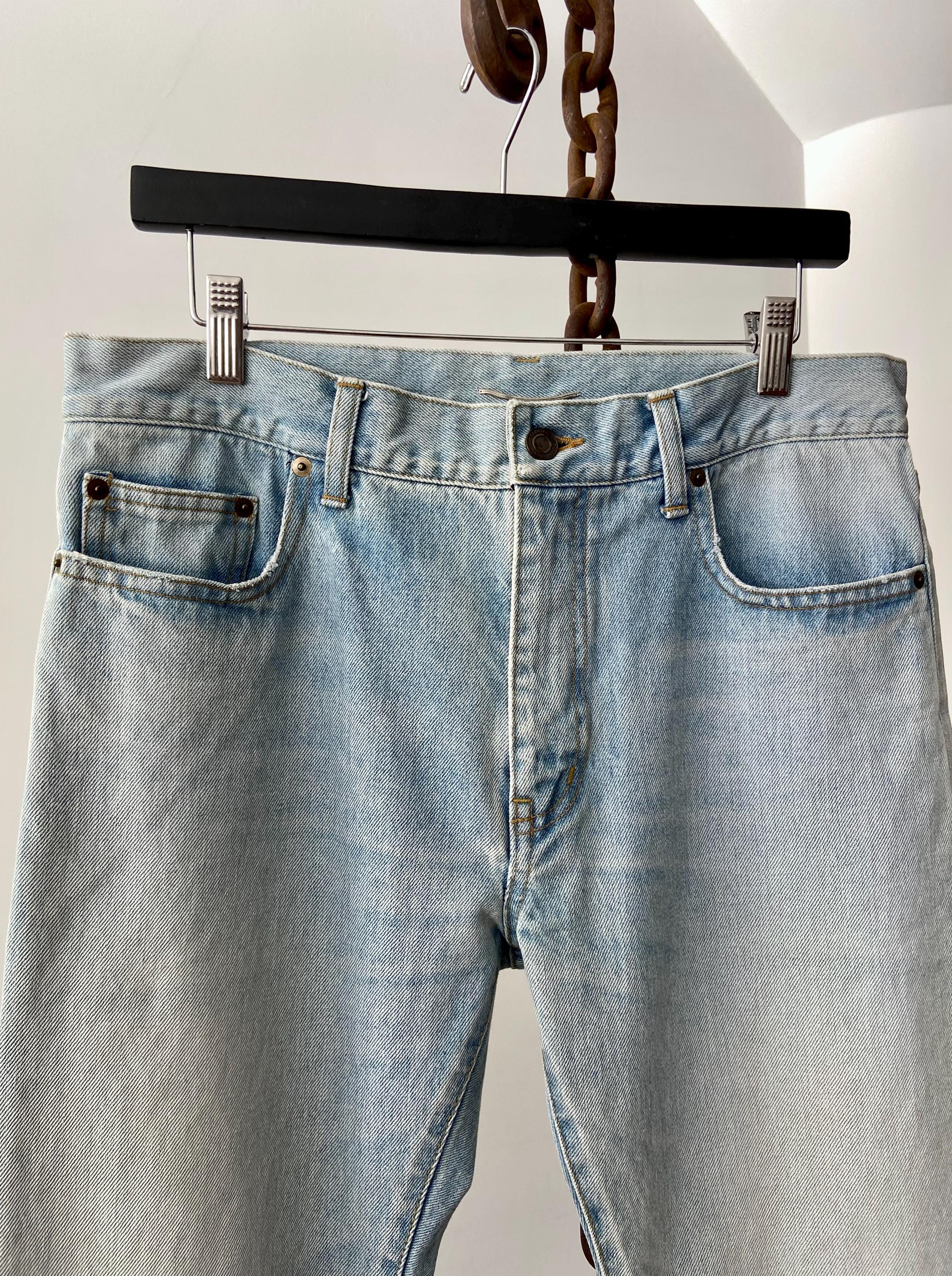 Saint Laurent Paris Vintage Wash Denim Jeans - Hedi Slimane - 34