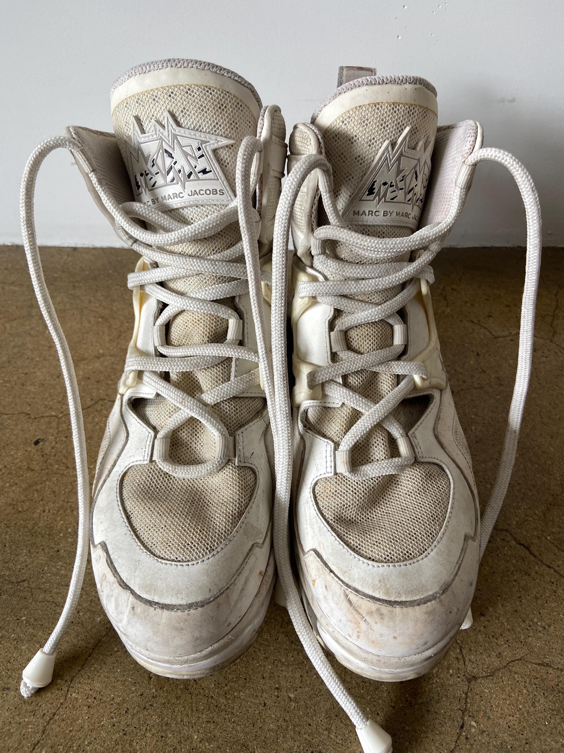 Marc by Marc Jacobs Leather Hi-top Platform Sneakers - Zig Zag