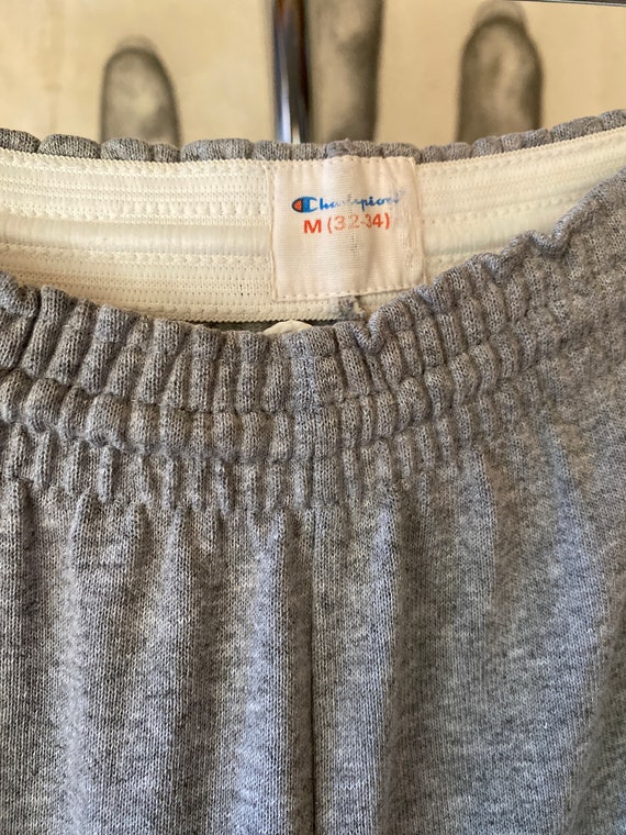 Champion 80s Grey Melange Fleece Shorts - image 6