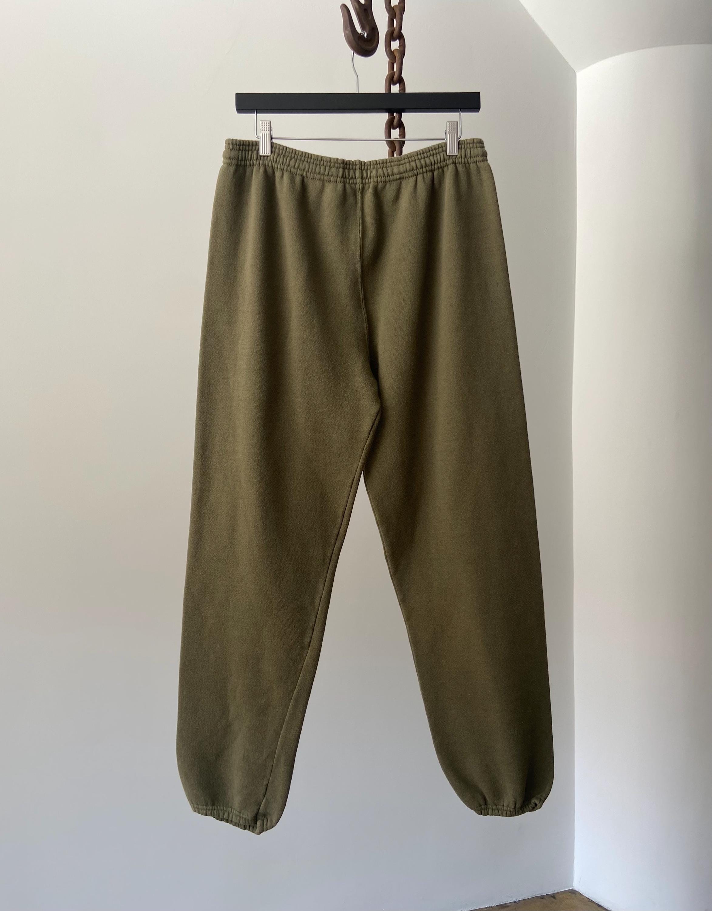Vintage Olive Green USMC Marine Elastic Waist Cuff Sweat Pants