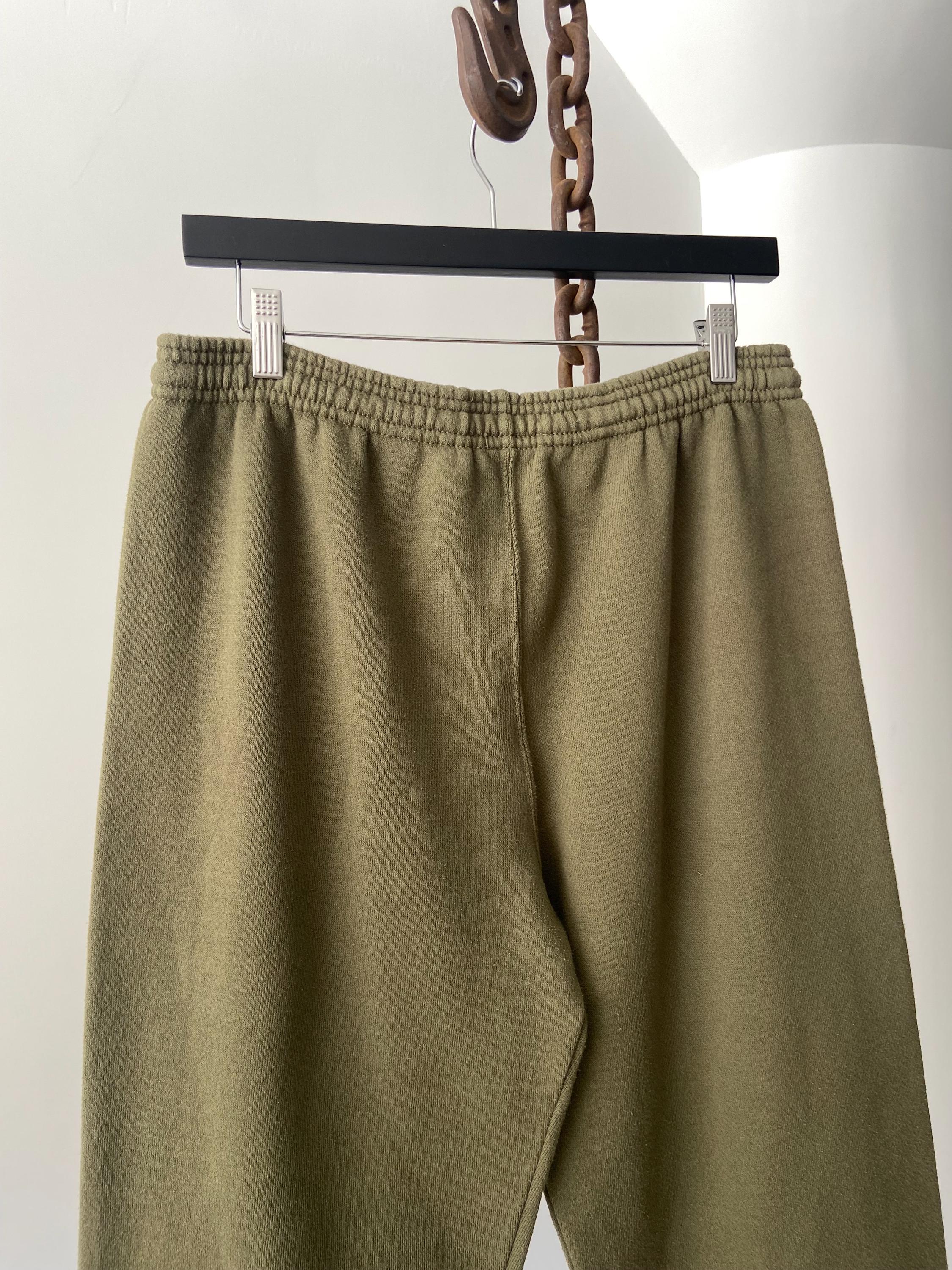 Vintage Olive Green USMC Marine Elastic Waist Cuff Sweat Pants