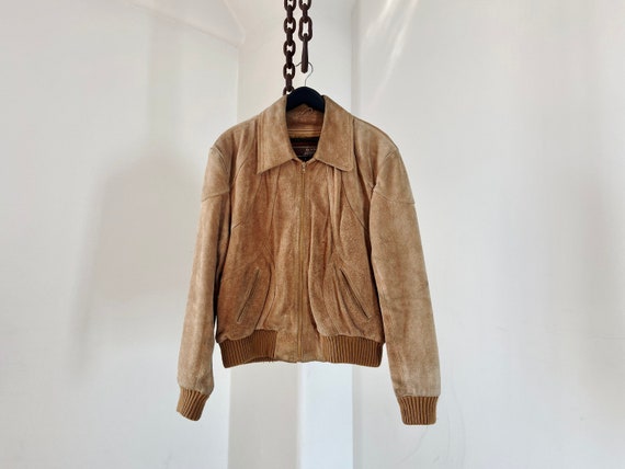 ジャケット・アウター 1970s80s Euro Vintage Suede BomberJacket Vintage 80s Robinson Suede Leather Bomber Jacket Rugged Casual