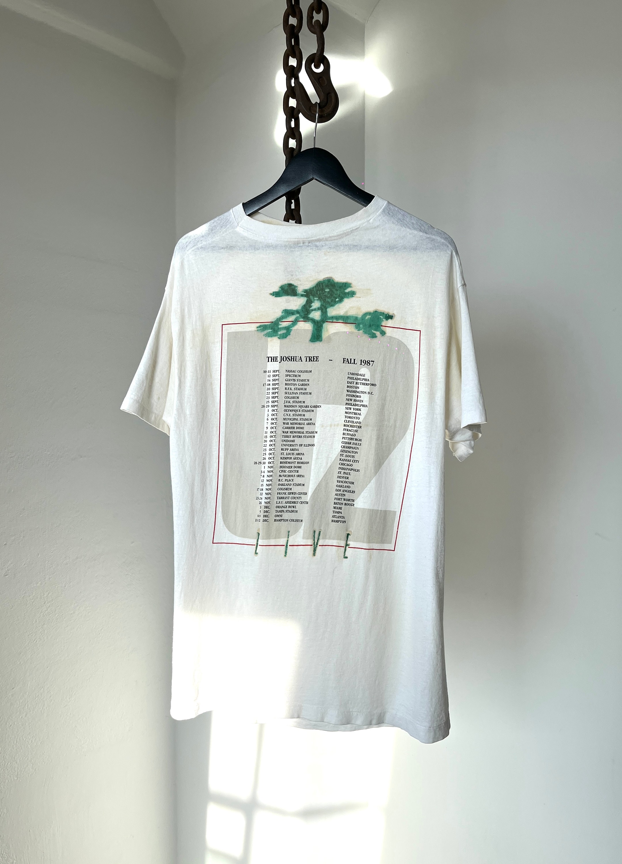 ヴィンテージ 1987 U2 ジョシュア・トゥリー・ツアー Tシャツ