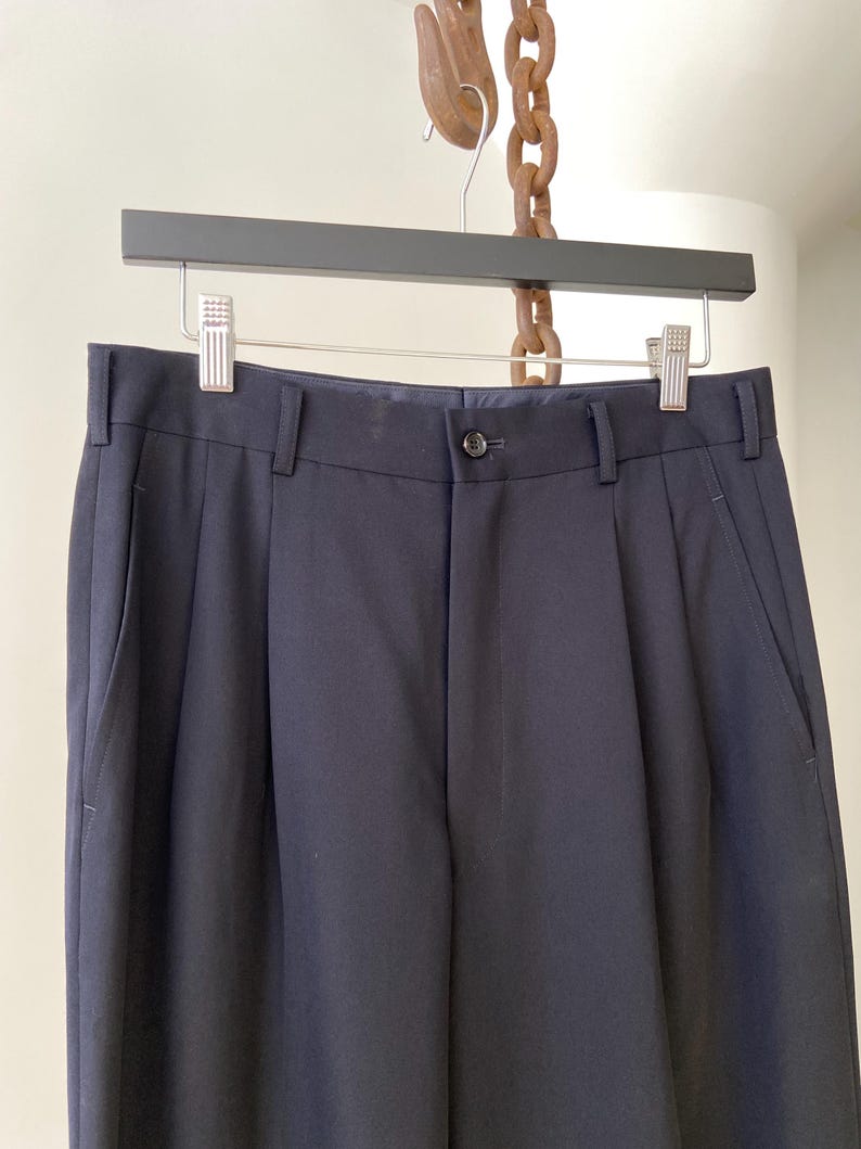 Comme des Garçons Homme Plus Wolle Bundfaltenhose - Marine Gr. S Bild 1