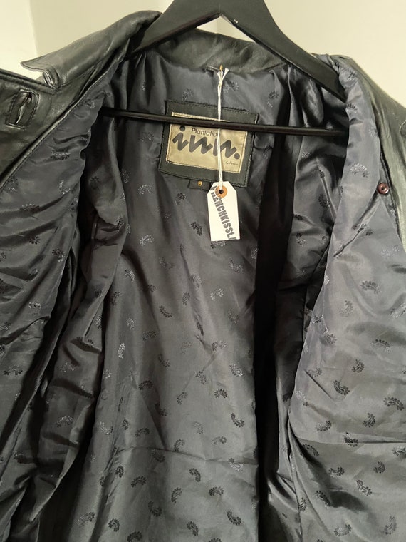 Vintage 80s Plantation Issey Myake inn by Paskin Black Leather 