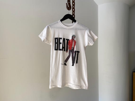 Michael Jackson BEAT IT 1984 オリジナル Tシャツ Vintage 1984 Michael Jackson Beat It T-shirt - Graphic Tee Size