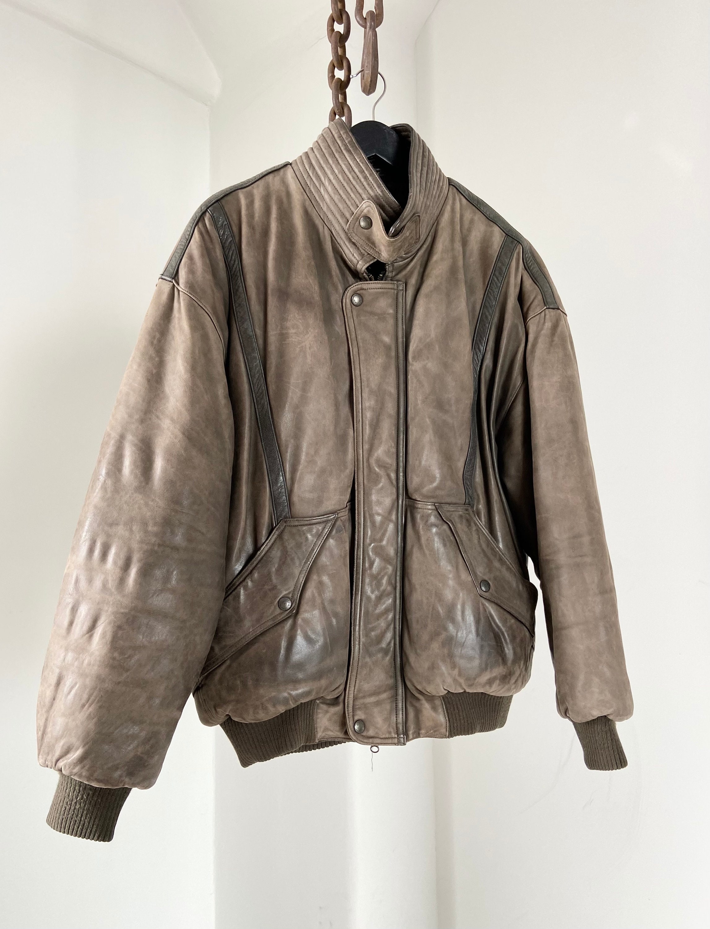 Vintage Marithé & François Girbaud Leather Bomber Jacket - Made in