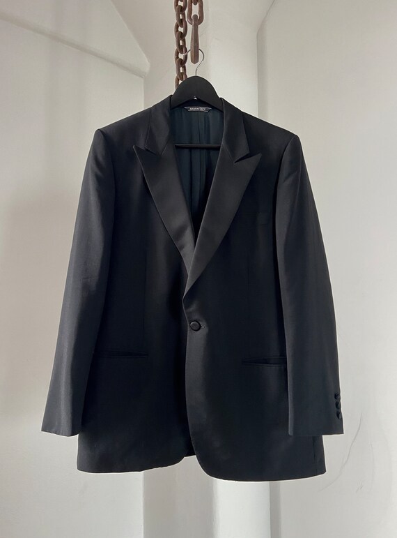 Lanvin Paris Designer Black Wool Mohair Peak Lape… - image 4