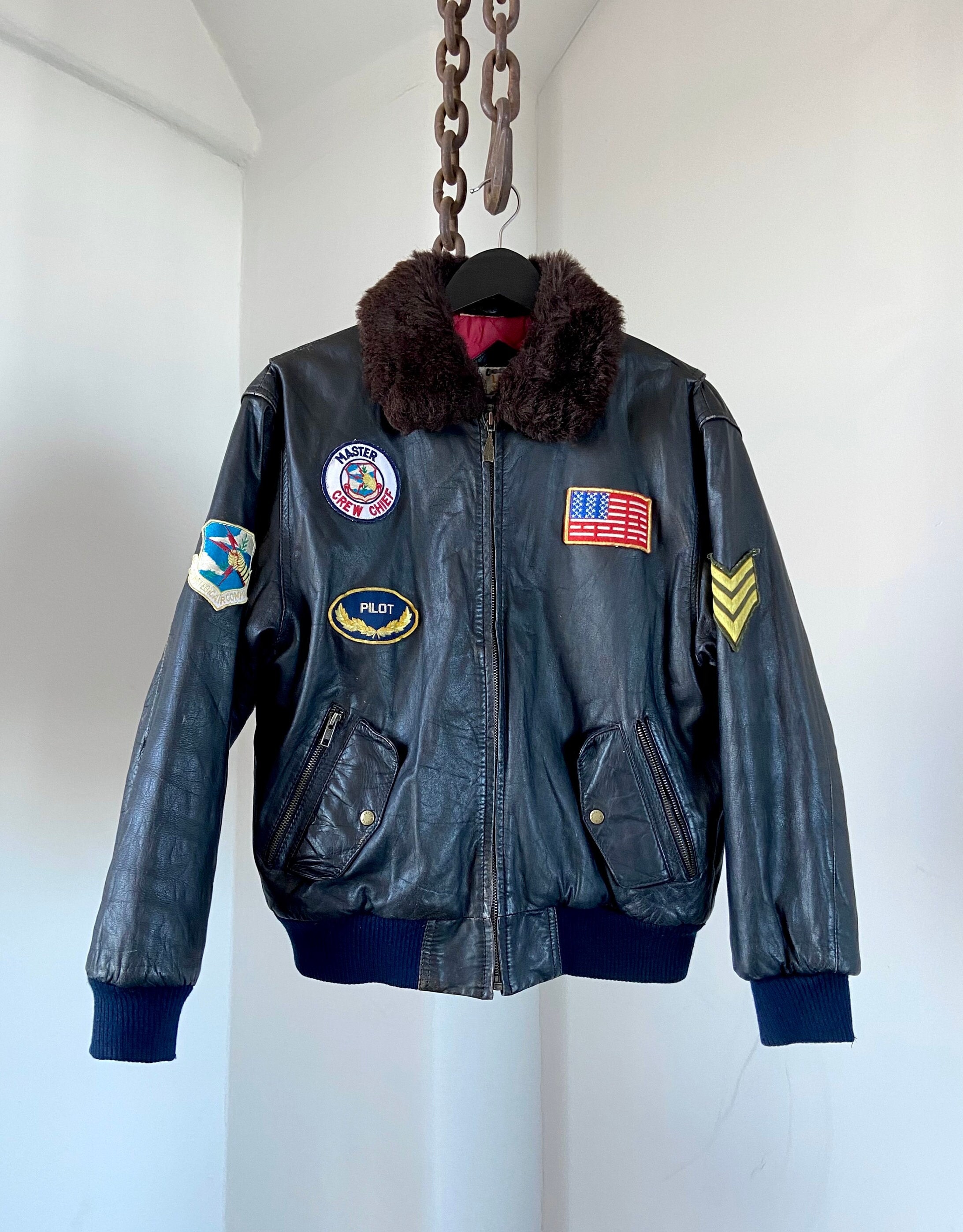 LONDON FOG ブラックジャケット London Fog, Men's, Vintage, Leather 3/4 Length Coat / Jacket