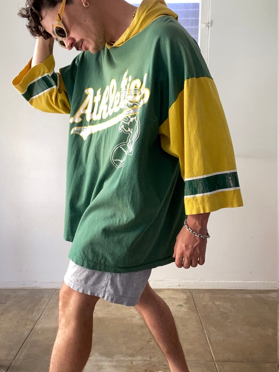Green & Yellow XL Hoodie T-shirt Oakland Athletics - Etsy