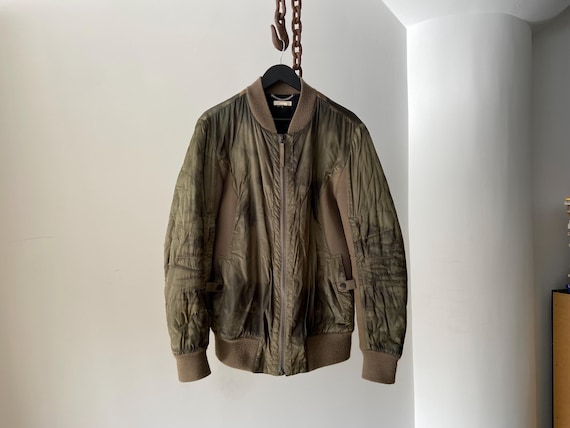 Helmut Lang Olive Nylon & Mesh Camo Effect Bomber Jacket Size L - Etsy