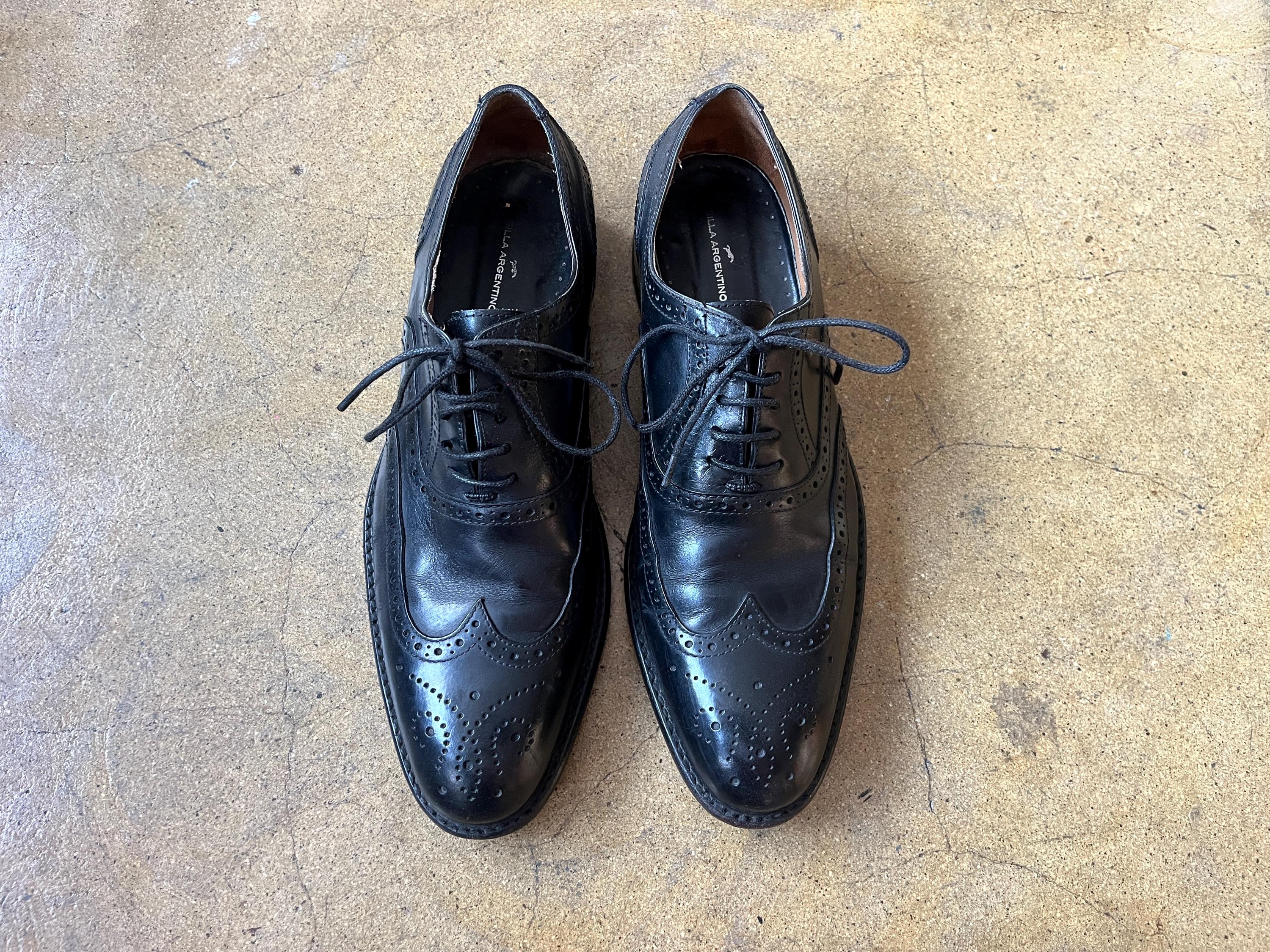 Vintage Derby Lace-up in Black Real Leather - Silla  display picture 1