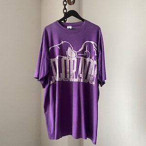 Snoopy Giant Purple Graphic T-shirt / “One Size Fits All” / made in USA