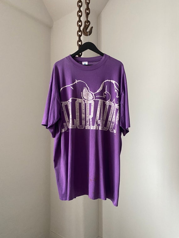 Snoopy Giant Purple Graphic T-shirt / “One Size Fi