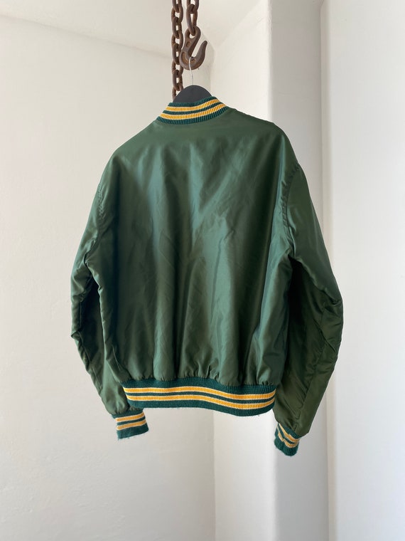 Hockey Player Green Teddy Souvenir Jacket / size L - image 8
